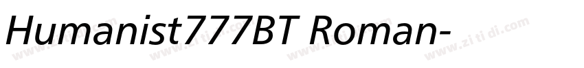 Humanist777BT Roman字体转换 Humanist777BT Roman字体转换